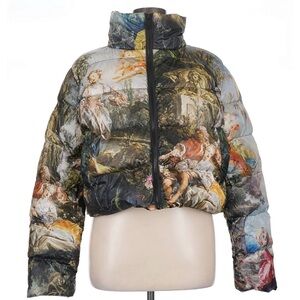 Current Mood Classical Art Multicolored Puffer Jacket